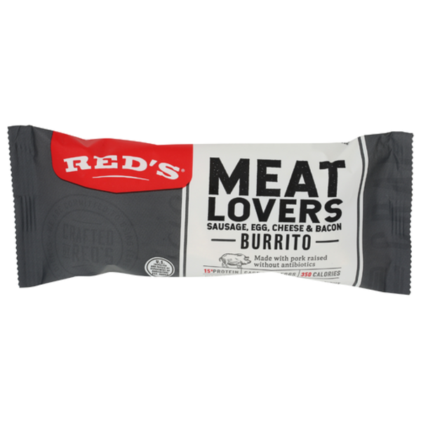 Red's All Natural Meat Lovers Egg, Sausage, & Bacon Burrito