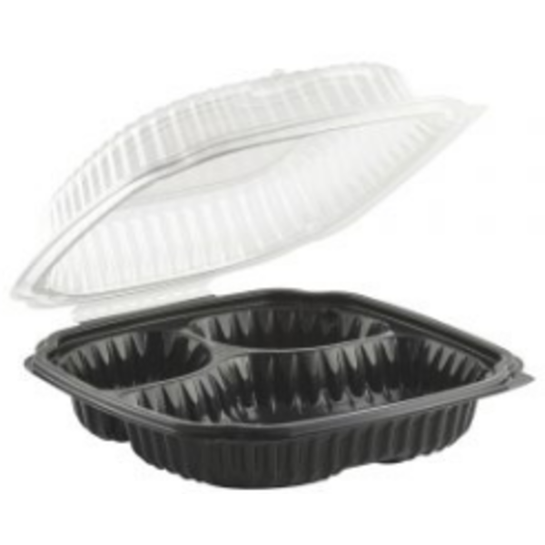 Hinged 3 Compartment Container 9x9 120 Delivery or Pickup | Restaurant ...