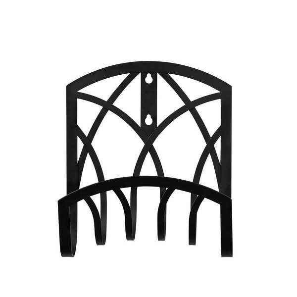 Liberty Garden 125 Ft. Americana Matte Black Steel Decorative Americana Hose Hanger Garden Hose Reel