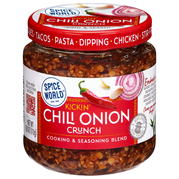 ヒギンズチーフチャレンジ Spice World Cooking & Seasoning Blend, Kickin' Chili Onion Crunch