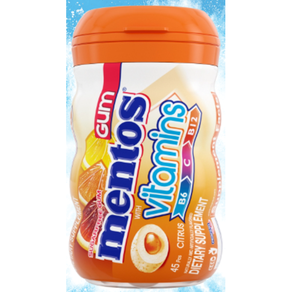 Mentos Gum Citrus Vitamins 3.175Z 6/