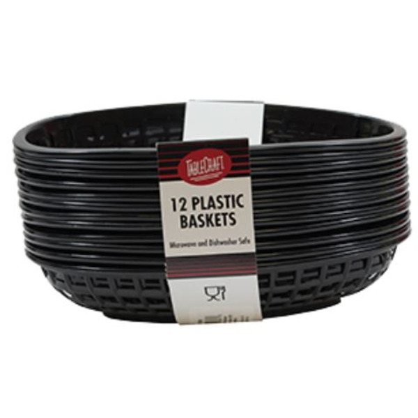 Black Oval Basket, 9" - 12 ct