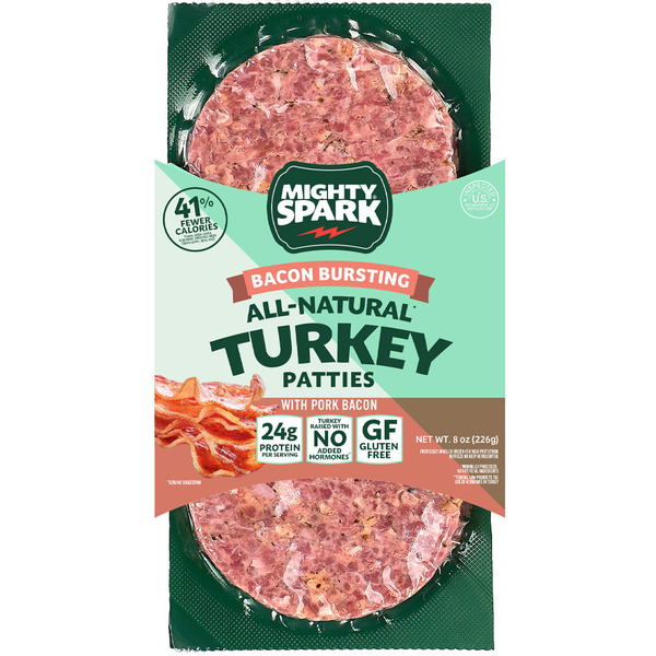 Mighty Spark Bacon-Bursting Turkey Patties