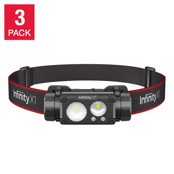 Infinity X1 1500 Lumen Rechargeable Headlamps 3 ct
