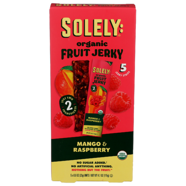 Solely Organic Mango Raspberry Fruit Jerky 5 Pack