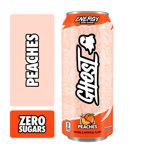 GHOST Zero Sugar Energy Drink, Peaches Same-Day Delivery or Pickup