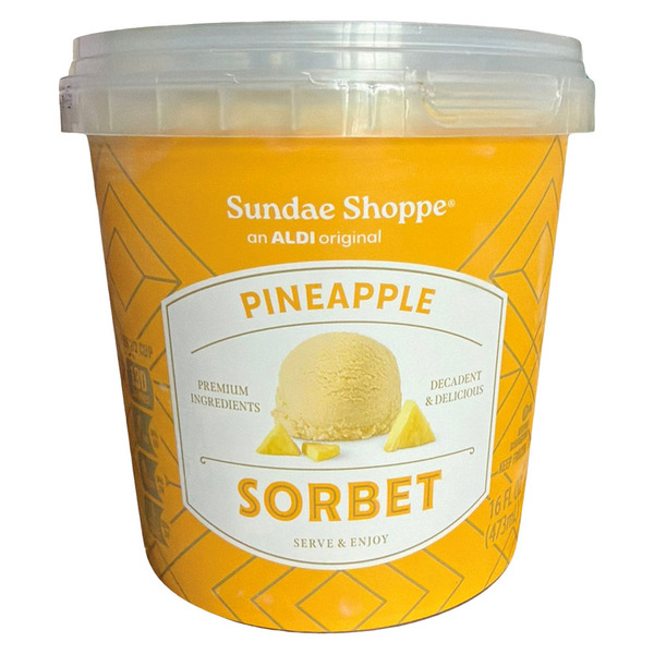 Sundae Shoppe Premium Sorbet Pint Pineapple
