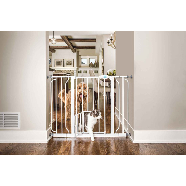 Carlson Pet Products Extra Wide Walk-Thru Gate with Pet Door
