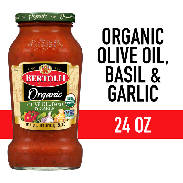 Bertolli Organic Olive Oil, Basil & Garlic Sauce