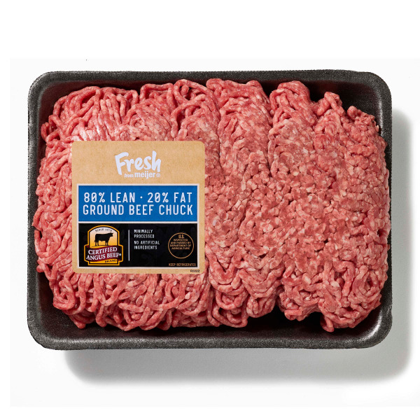 Markets of Meijer Family Pack Certified Angus Beef 80% Lean Ground Chuck