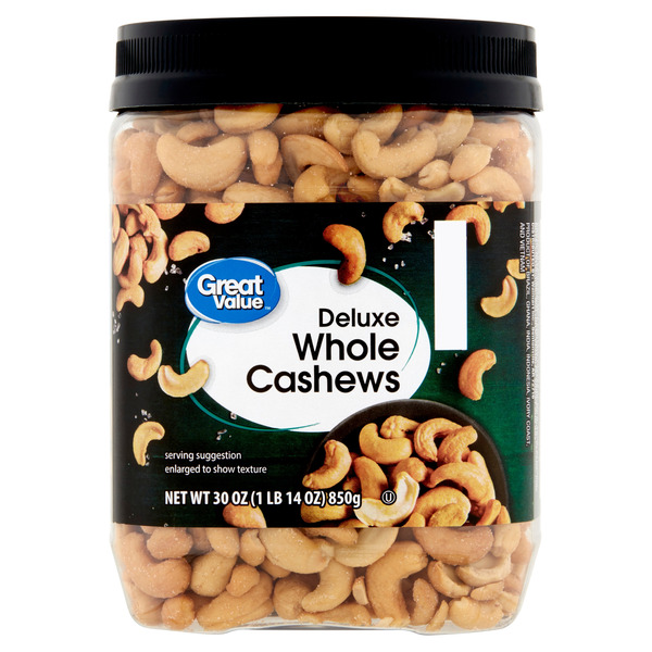 Walmart Great Value Deluxe Whole Cashews Same-Day Delivery | Instacart