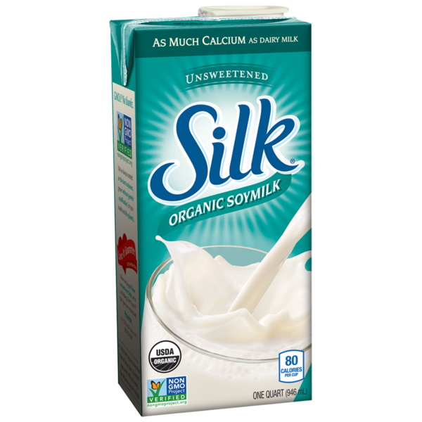 Silk - Unsweetened Organic Soy Milk - 6/32 oz