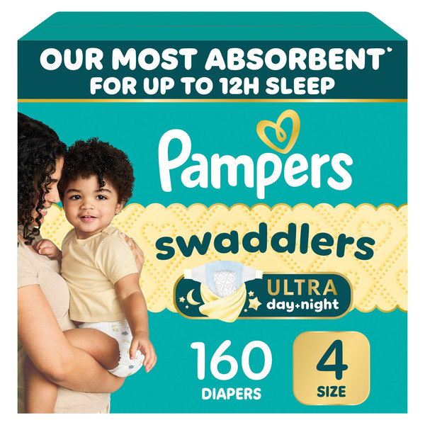 Pampers Swaddlers Ultra Diapers Sizes 3 - 7, Size 4, 160-count