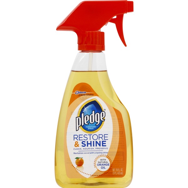 Pledge Furniture Spray, with Natural Orange Oil, Restore & Shine (16 oz) Instacart