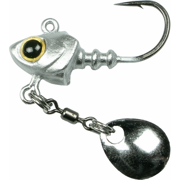 6th Sense Fishing Pecos Spinner Jig Head - Silver Minnow
