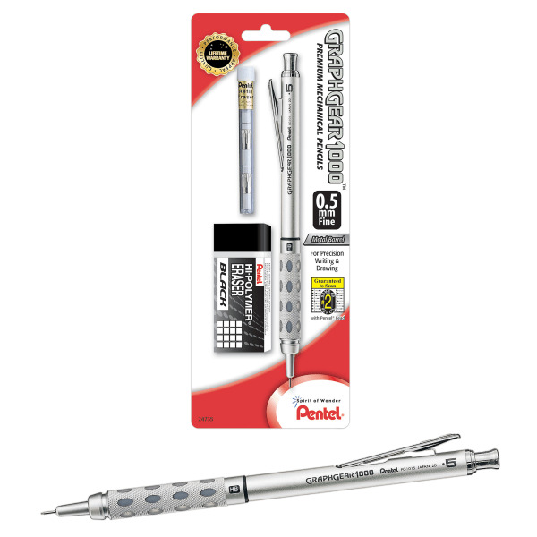 Pentel PG1015EBP No. 2 1000 Medium Lead Graphgear Mechanical Pencil