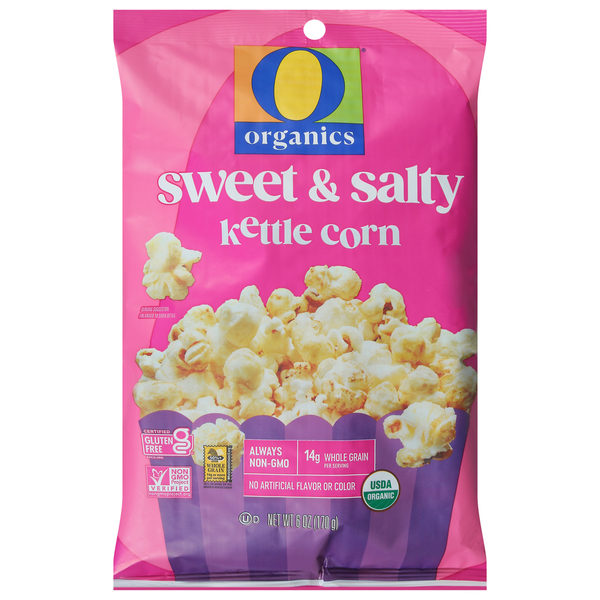 O Organics Popcorn, Kettle Corn, Sweet & Salty