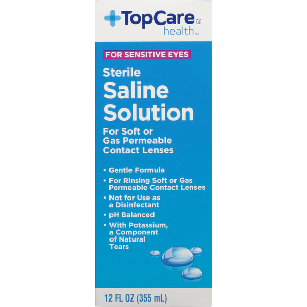 Top Care Sterile Saline Solution For Sensitive Eyes (12 fl oz) Instacart