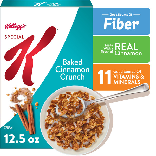 Kellogg’s Special K Baked Cinnamon Crunch Breakfast Cereal, Good Source of Fiber