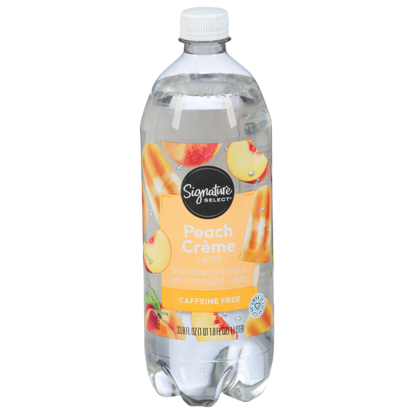 Signature SELECT Sparkling Water Beverage, Peach Creme Flavored