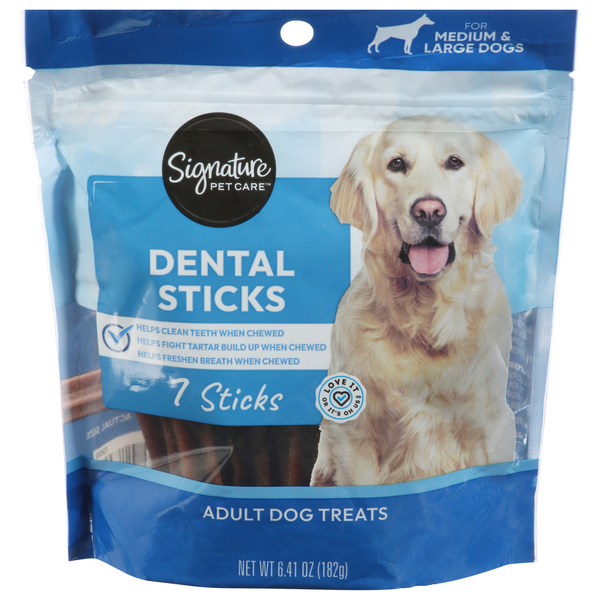 Signature Pet Dog Treats, Dental Sticks, for Medium/Large, Adult