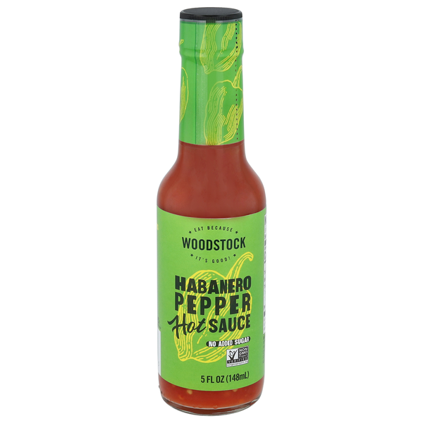 WOODSTOCK No Added Sugar Habanero Pepper Hot Sauce
