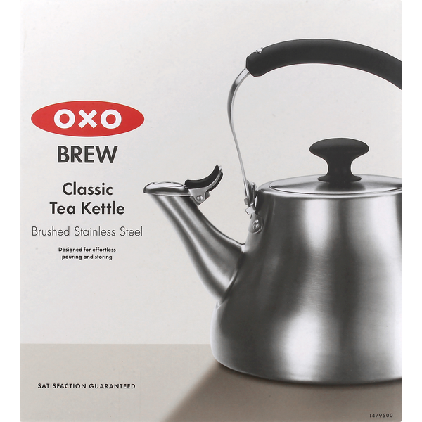 調理器具 OXO Good Grips Classic Kettle OXO Tea Kettle, Classic, Brushed Stainless Steel, Brew Same-Day