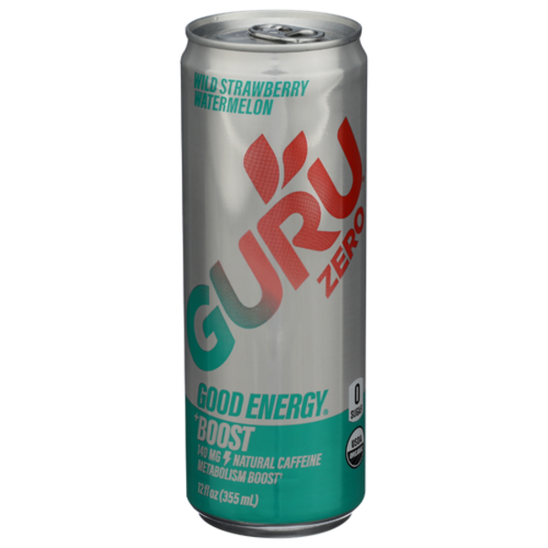 Guru Organic Wild Strawberry Watermelon Zero Sugar Energy Drink