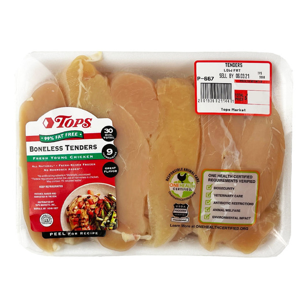 Topps Chicken TOPS 99% Fat Free Boneless Chicken Tenders Same-Day Delivery or Pickup ...