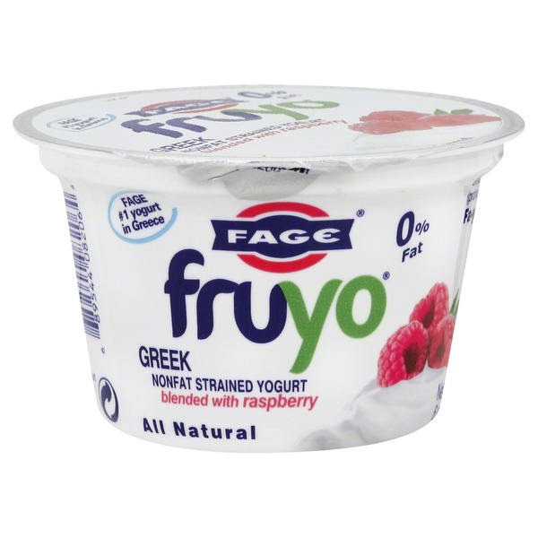 Fage Yogurt, Greek, Nonfat, Strained, Blended with Raspberry (6 oz