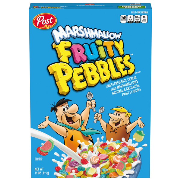 Post Marshmallow Fruity Pebbles Breakfast Cereal, Gluten Free, Small Box