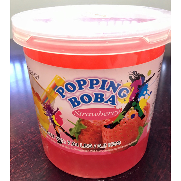 Boba Pop Strawberry - 7 Lb