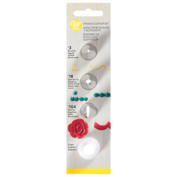 Wilton Basic Decorating Tip Set, 4-Piece