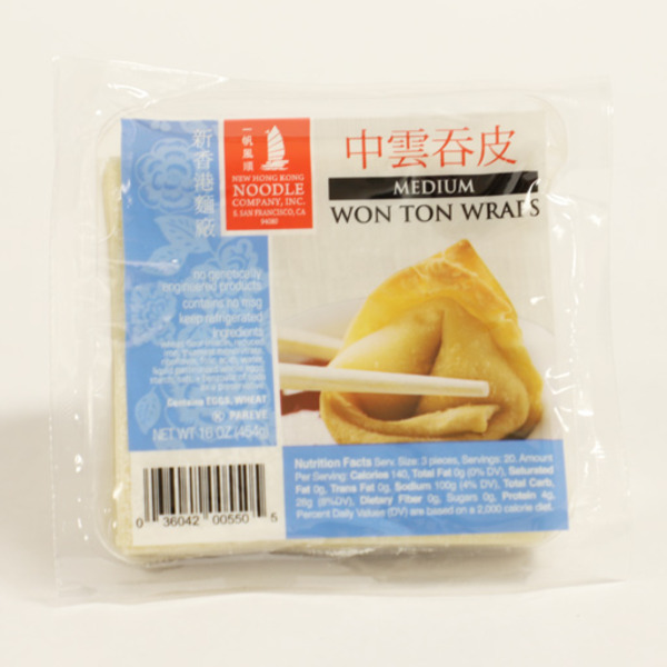New Hong Kong Noodle Co., Inc. Wonton Wraps, Medium