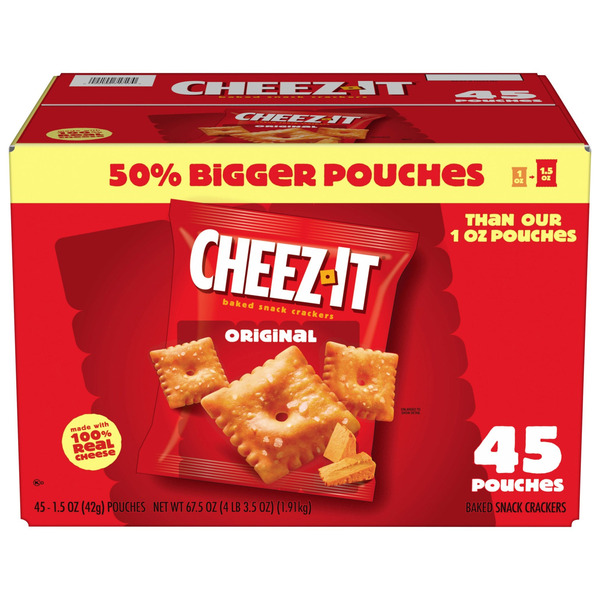 Original Backed Snack Crackers, 45 x 1.5 oz