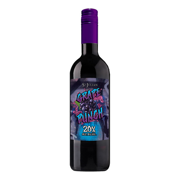 St. Julian Grape Punch, Sweet Red Wine, 20% ABV Same-Day Delivery