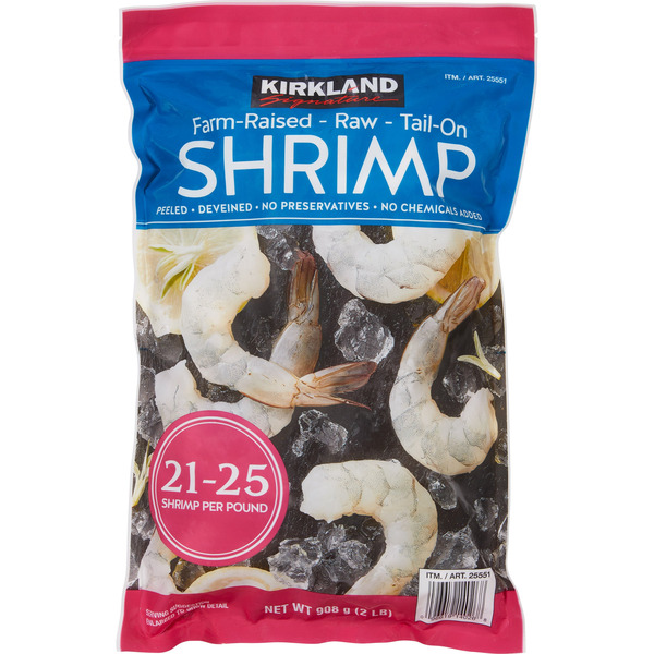 Raw Tail-On Shrimp, 21-25 ct, 2 lbs