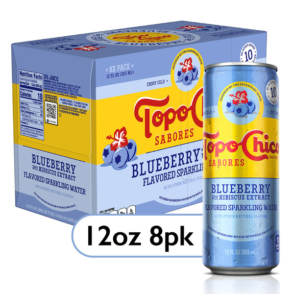 Topo Chico Sabores Blueberry with Hibiscus Extract Sparkling Water