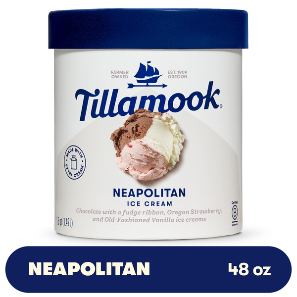Tillamook Neapolitan Ice Cream, 48fl-oz Same-Day Delivery or