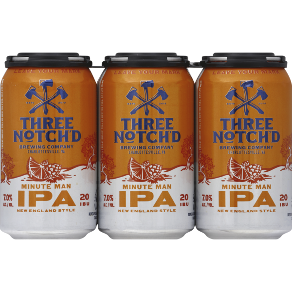 Three Notch'd Brewing THREE NOTCH D IPA, Minute Man, New England Style