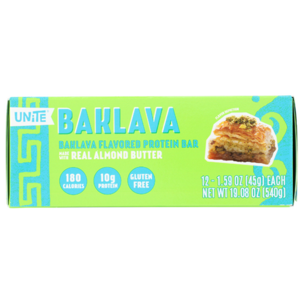 Unite Baklava Protein Bar 12 Pack Case