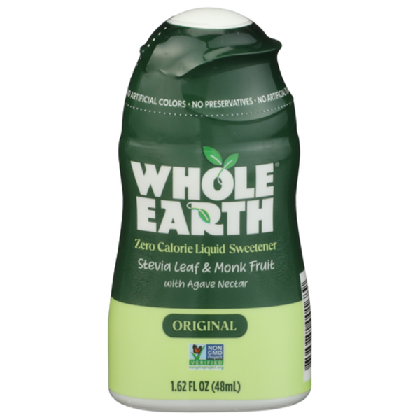 Whole Earth Sweetener Stevia Leaf, Monk Fruit Liquid Zero Calorie Sweetener With Agave Nectar
