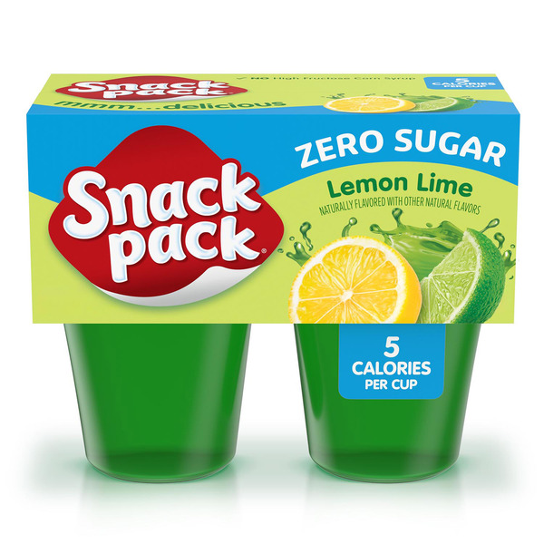 Snack Pack Zero Sugar Lemon Lime Flvrd Low Calorie Juicy Gels Same