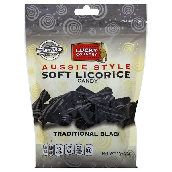 Lucky Country Candy, Soft Licorice, Aussie Style, Traditional Black (10
