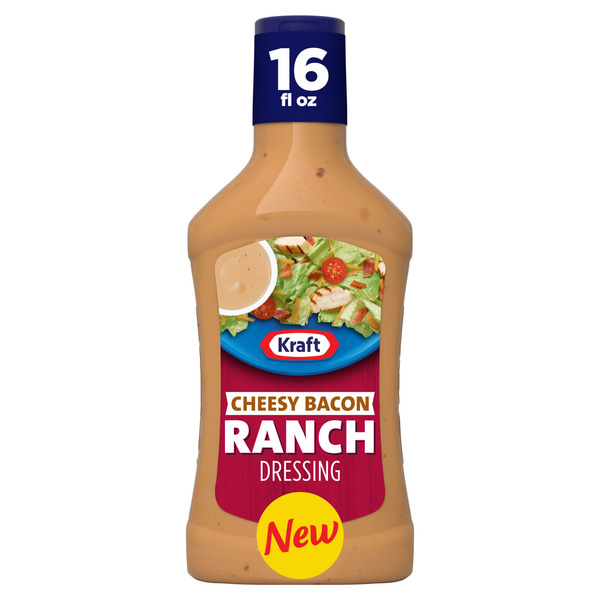 kraft ranch dressing Single Serve Salad Dressing, 0.44 oz. Packets (Pack of 200) tangy ranch flavor to almost anything Kraft Cheesy Bacon Ranch Dressing