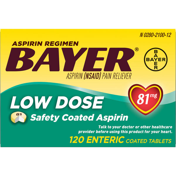 トップス aspirin Bayer Aspirin, Low Dose, 81 mg, Coated Tablets Same-Day Delivery