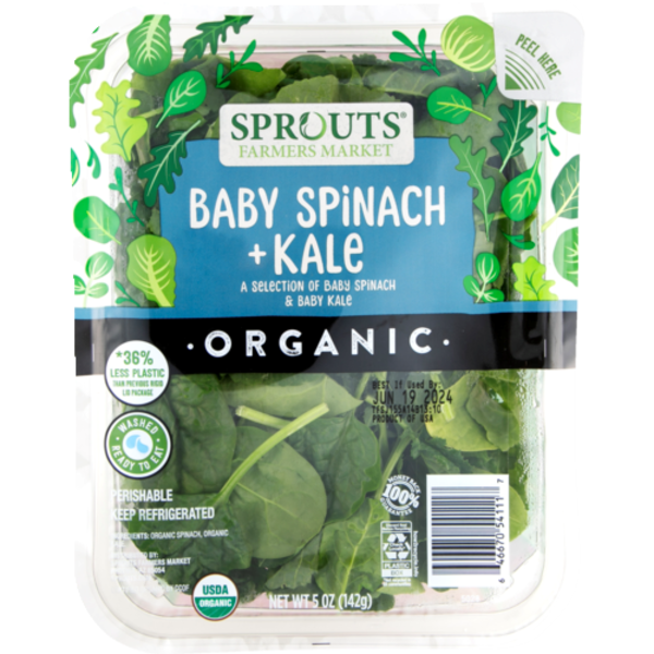 Sprouts Organic Baby Spinach & Baby Kale