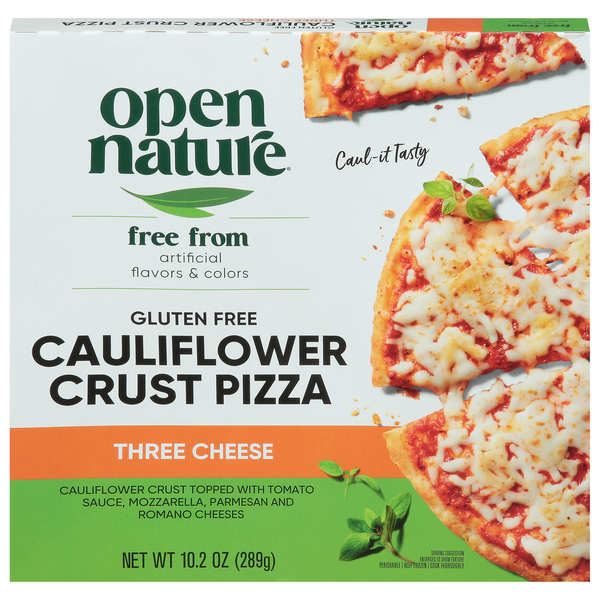 Open Nature Pizza, Gluten Free, Cauliflower Crust, Three Cheese