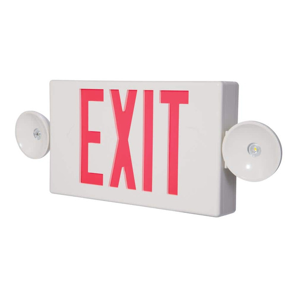 Sure-lites Lpxc Series 2.5-watt White Integrated Led 2-head Emergency Light Exit Sign Combo