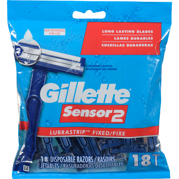 Gillette Sensor2 Fixed Head Men's Disposable Razors Same-Day Delivery ...